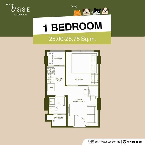 The Base Ratchada 19 คอนโด Pet-Friendly ทำเลรัชดาฯ ใกล้ MRT รัชดาภิเษก โทร 082-9946364 รูปที่ 9