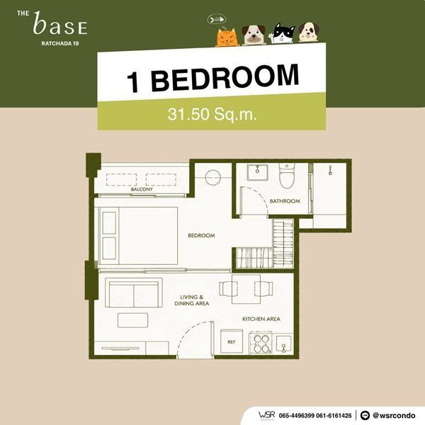 The Base Ratchada 19 คอนโด Pet-Friendly ทำเลรัชดาฯ ใกล้ MRT รัชดาภิเษก โทร 082-9946364 รูปที่ 11