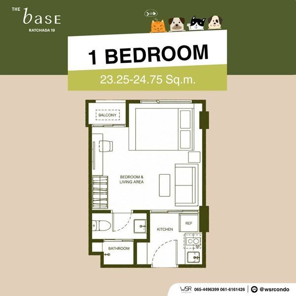 The Base Ratchada 19 คอนโด Pet-Friendly ทำเลรัชดาฯ ใกล้ MRT รัชดาภิเษก โทร 082-9946364 รูปที่ 13
