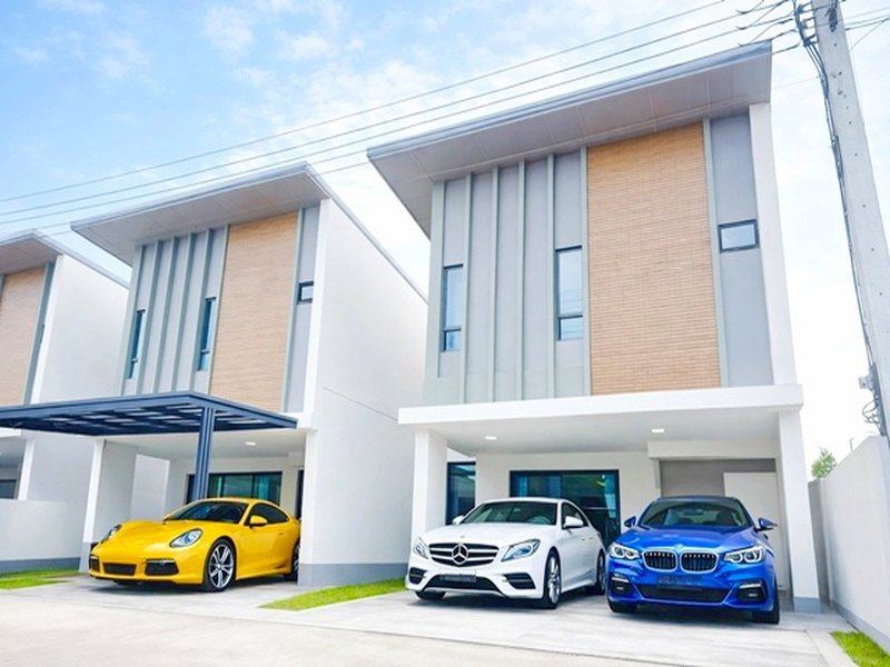 บ้านสไตล์บ้านเดี่ยว 2 ชั้น 36 ตร.วา. 143 ตร.ม. ทาวน์โฮม 3 นอน 3 น้ำ ราชพฤกษ์ MRTพระนั่งเกล้า ใกล้ สะพานมหาเจษฎาบดินทร์ 950 ม.ตลาดบางศรีเมือ