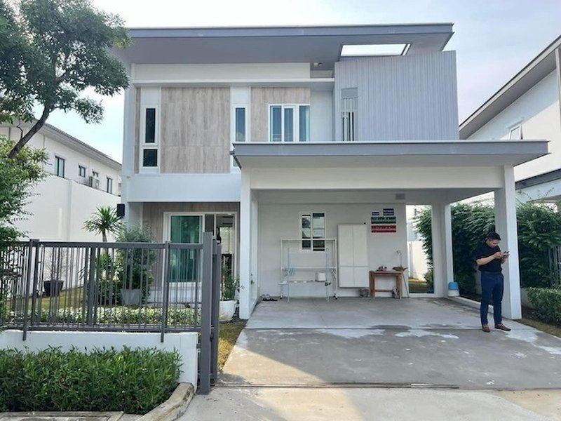 BH4012 ขายและให้เช่าบ้านเดี่ยว พฤกษ์ลดา รามอินทรา จตุโชติ ใกล้ทางด่วน แปลงมุม วิวสวน พร้อมอยู่