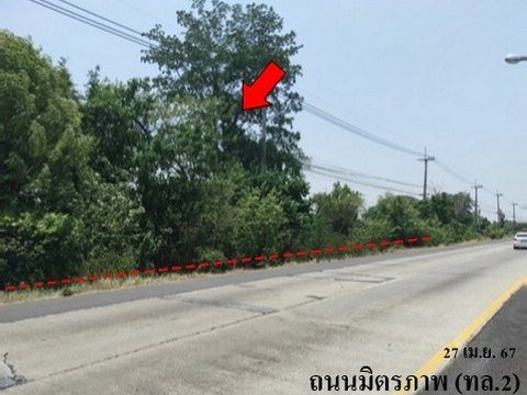ขายที่ดินว่างเปล่า ถนน มิตรภาพ (ทล.2) ตำบล โพนทอง อำเภอ สีดา จังหวัด นครราชสีมา