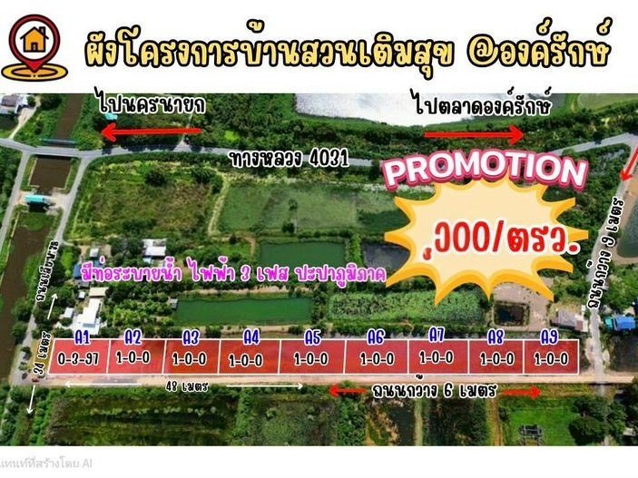 ขายบ้านสวน ห่างชายเขาเพียง 200เมตร ใกล้น้ำตกคลองมะเดื่อ มีบ้าน2หลัง ต.สาริกา อ.เมืองนครนายก